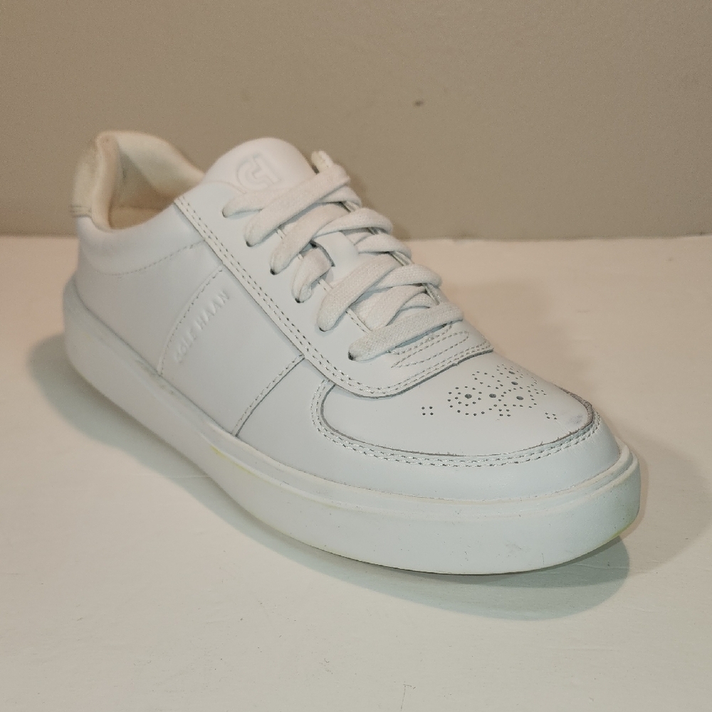 Cole Haan White Leather Low-Top Sneakers